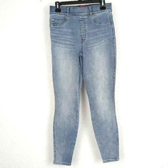 SPANX Skinny Ankle Jean, Light Vintage Wash Size M Pull On - Picture 2 of 6